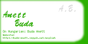 anett buda business card